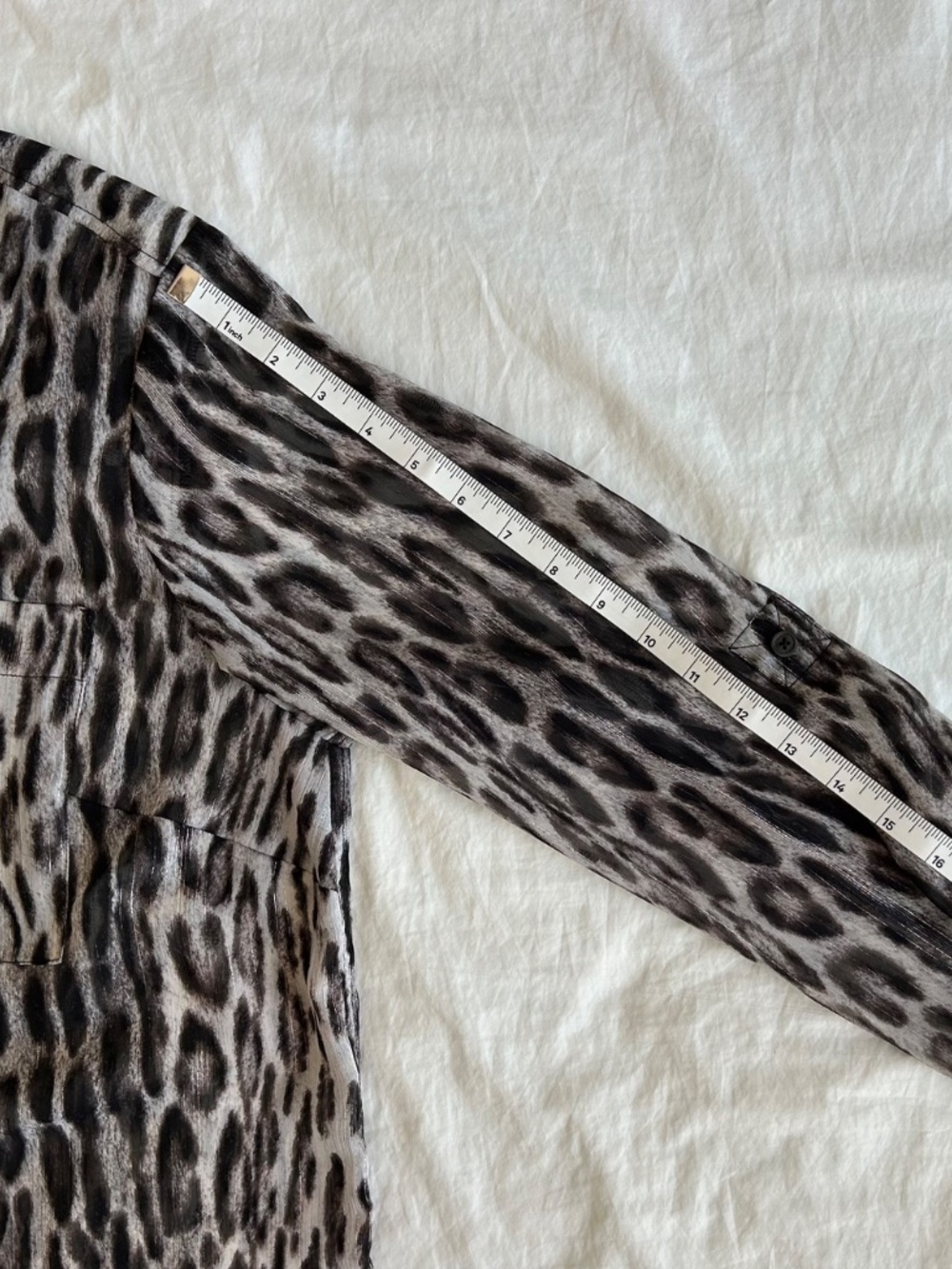 NWOT Michael Kors 1X Leopard Studded Collar Blouse - Picture 8 of 10